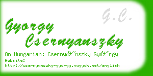 gyorgy csernyanszky business card